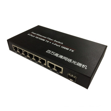 Haute Qualité 10/100 / 1000m 2SFP + 4 Ports RJ45 20 km Fibre Optique Media Converter